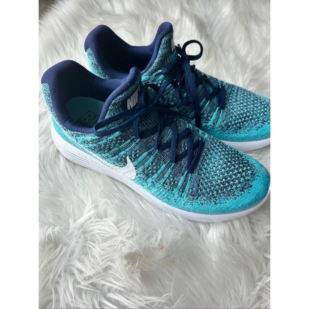 Nike Women's LunarEpic Flyknit 2 Low Running Shoes - Binary Blue - Size 9.5